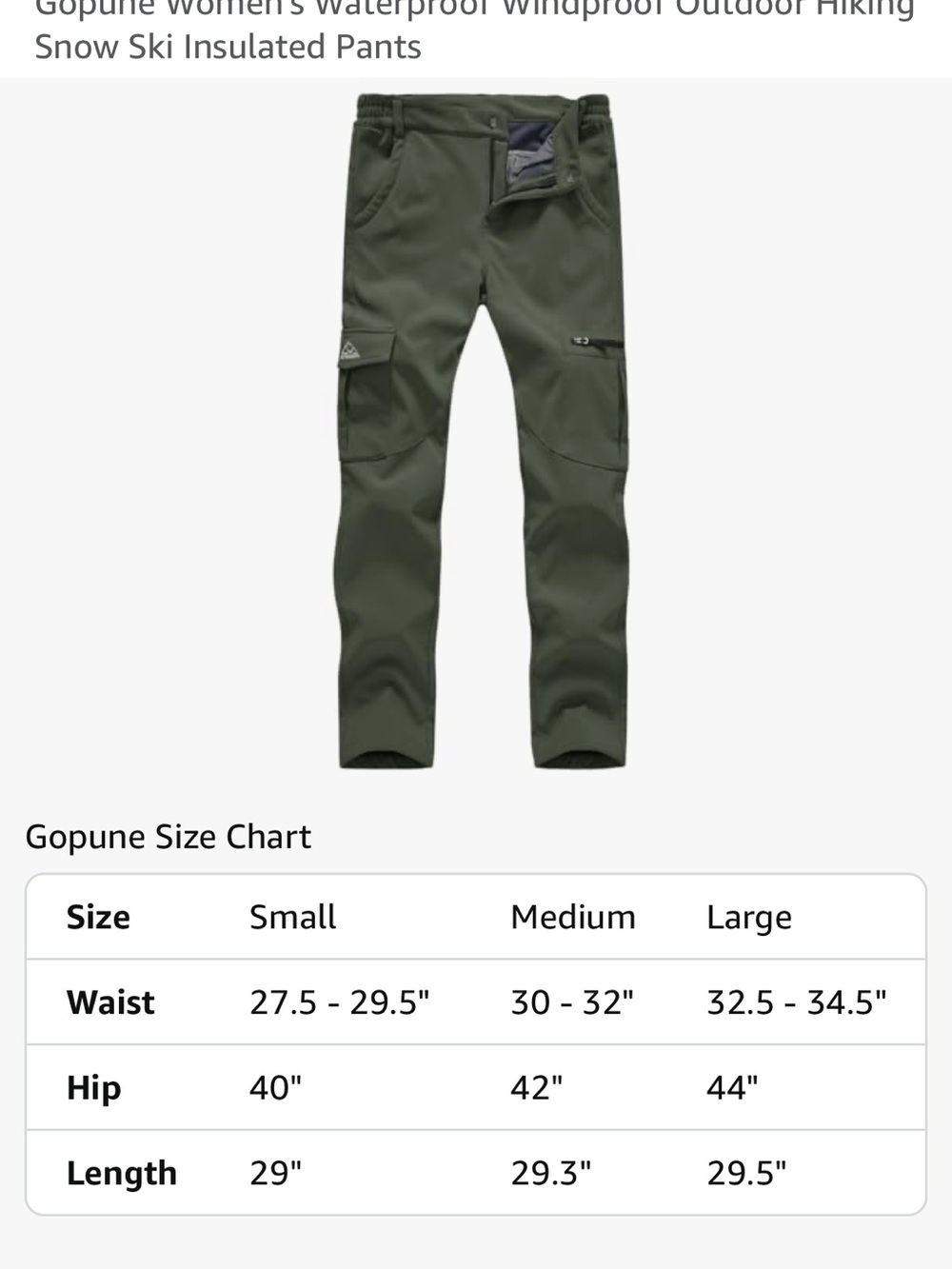 Women's Olive Green Outdoor Boot-Cut Snowboarding/Hunting/Hiking Pants - Picture 3 of 9